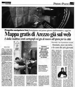 ASCII���Domenica 27 Gennaio 2008 - Corriere di Arezzo, pag. 3 - OpenSteetMap.org...