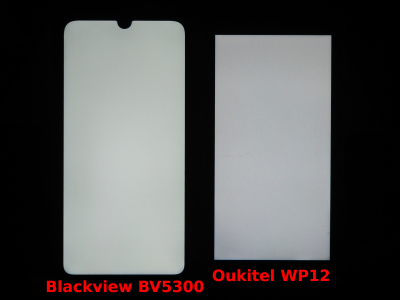 Screen brightness: Blackview BV5300 vs Oukitel WP12