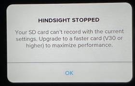 HindSight Stopped Error