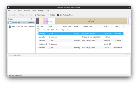 PartitionManager on a Windows 11 disk